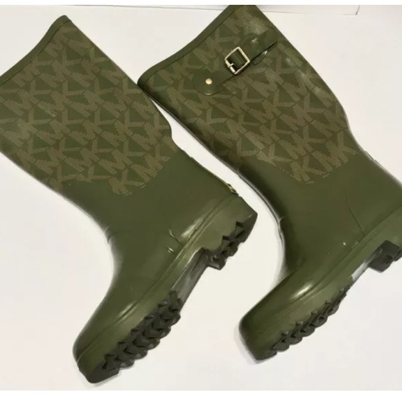 Michael kors Womens hunter green Rain Boots - Picture 2 of 6
